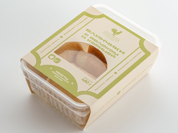 Блины с яблоком и корицей