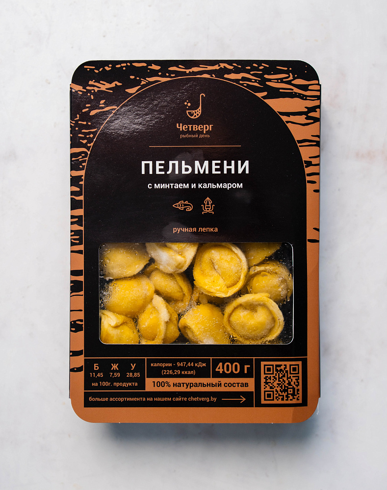 Пельмени с минтаем и кальмаром