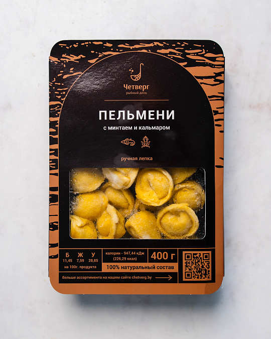 Пельмени с минтаем и кальмаром