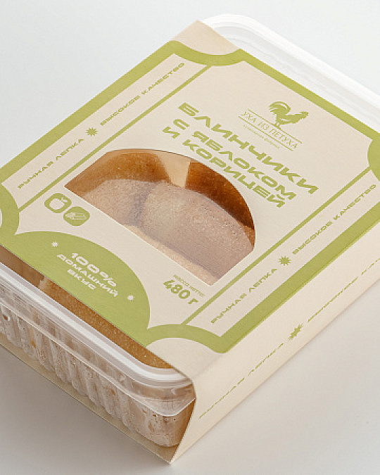 Блины с яблоком и корицей