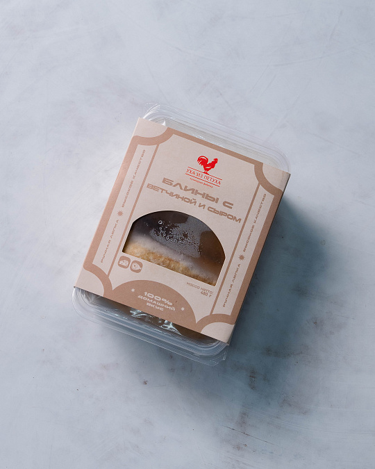 Блины с ветчиной и сыром