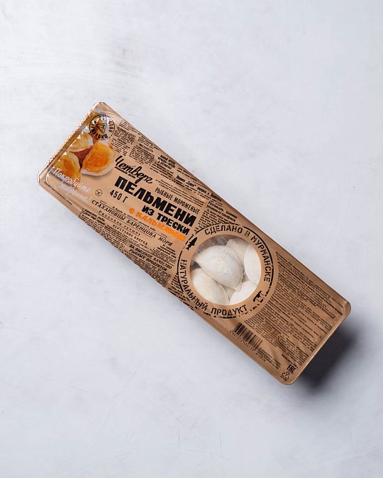 Пельмени рыбные из трески с кальмаром